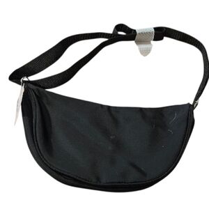 NWT Just Be Black Half Moon Crossbody Bag